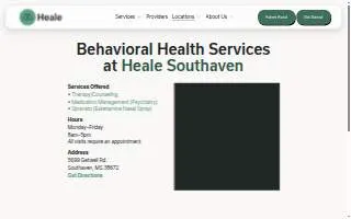 Heale Counseling of Southaven website