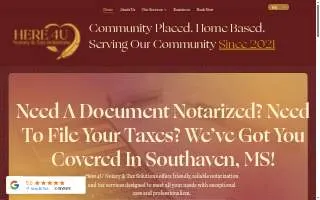 Here 4U Notary & Tax Solutions, LLC of Southaven website