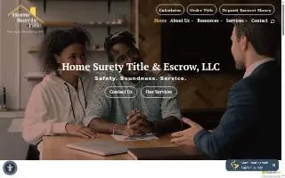 Home Surety Title & Escrow LLC Southaven website
