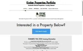 Kraker Properties website