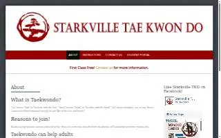 Starkville Tae Kwon Do website