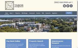 Tabor Management website