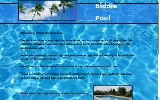 Biddle Pool Co website