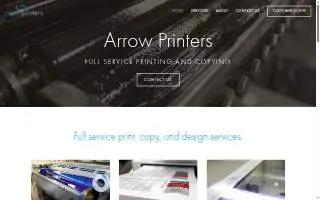 Arrow Printers of Clinton website