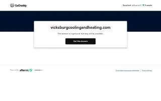 Vicksburg Cooling & Heating website