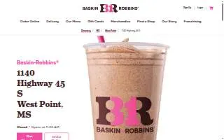 Baskin-Robbins of West Point website