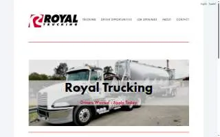 Royal Trucking Company of West Point website