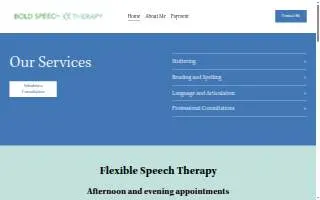 Bold Speech Therapy, LLC website