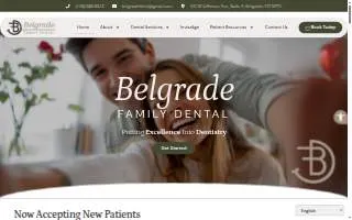 Belgrade Family Dental website