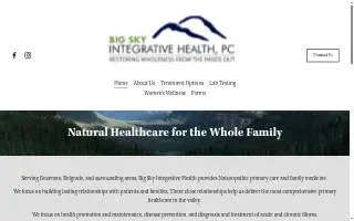 Big Sky Integrative Health website