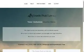 Granite Peak Law, PLLC website