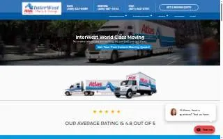 InterWest Moving & Storage of Belgrade website