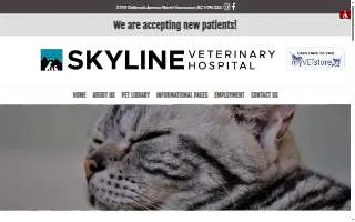 Skyline Veterinary Hospital (Formerly Sorensen Small Animal Hospital) website
