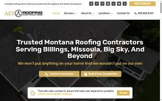 AEY Roofing Contractors website