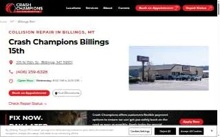 Crash Champions Collision Repair Billings 15th website