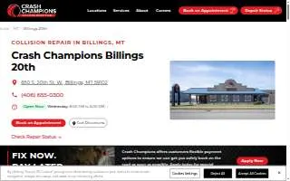 Crash Champions Collision Repair Billings 20th website