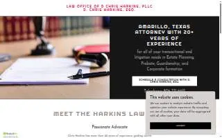 Harkins Law Firm website