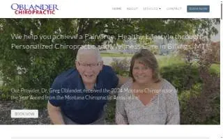 Oblander Chiropractic-West Clinic website