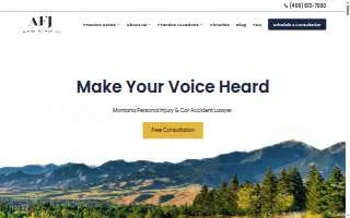 AFJ Law Firm PLLC - Montana Personal Injury & Car Accident Lawyer of Belgrade website
