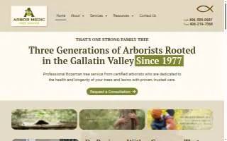 Arbor Medic Tree Service and Lawn Care website