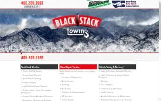 Black Stack Towing of Bozeman website
