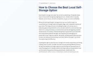 Bozeman Self Storage website