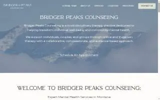 Bridger Peaks Counseling, LLC website