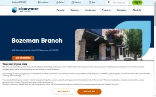 Clearwater Credit Union of Bozeman website