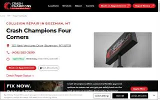 Crash Champions Collision Repair Four Corners (formerly Big Sky Collision) website