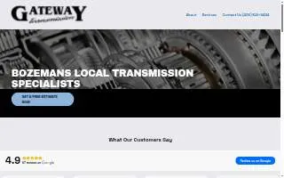 Gateway Transmission website