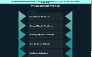 Studio Architects website