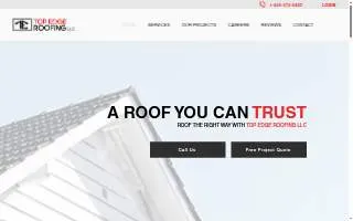 Top Edge Roofing website
