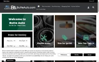 Butte Auto website