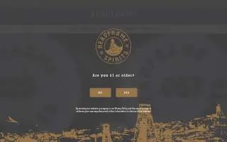 Headframe Spirits website