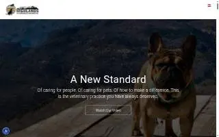 Highlands Veterinary Hospital website