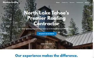 Mountain Roofing website
