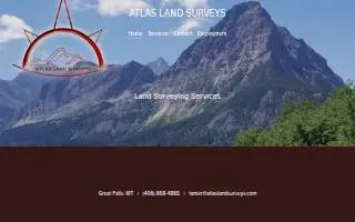 Atlas Land Surveys website