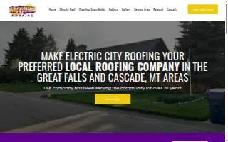 Electric City Roofing website
