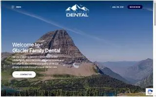 Glacier Family Dental website