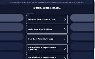 Preferred Auto Glass of Great Falls website