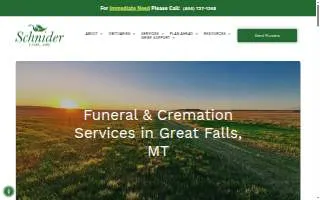 Schnider Funeral Home & Cremation Services website