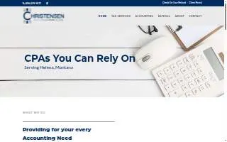 Christensen CPA website