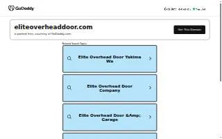 Elite Overhead Doors website