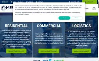 Mesa Moving and Storage website