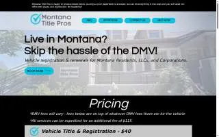 Montana Title Pros website
