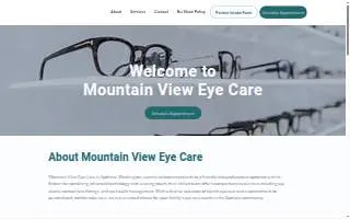 Mountain View Eyecare website