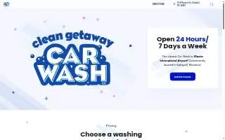 Clean Getaway Car Wash website