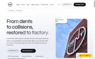 Dent Magic Autobody & Collision Repair website