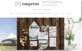 Empress Tents & Events website