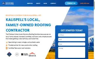 Montana Roofing Solutions website